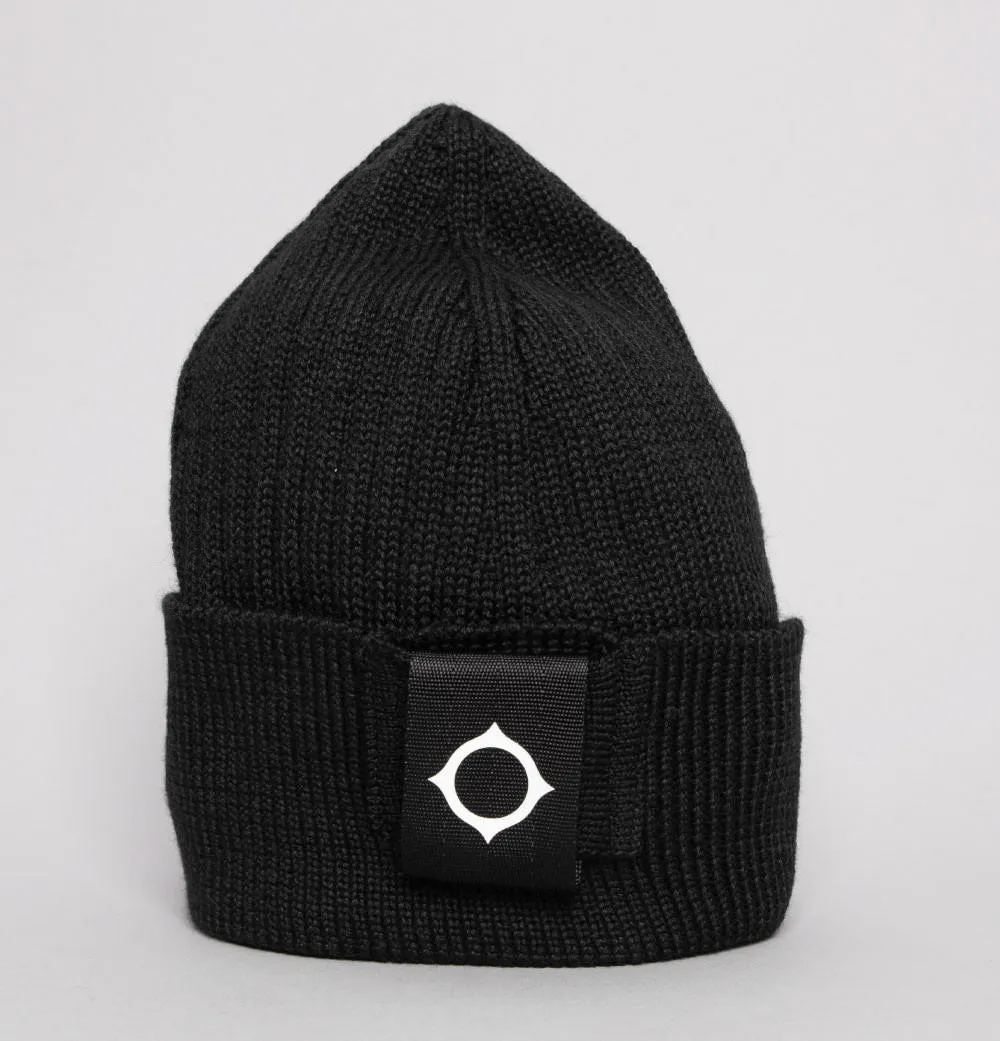 Ma.Strum Rib Beanie Hat Jet Black