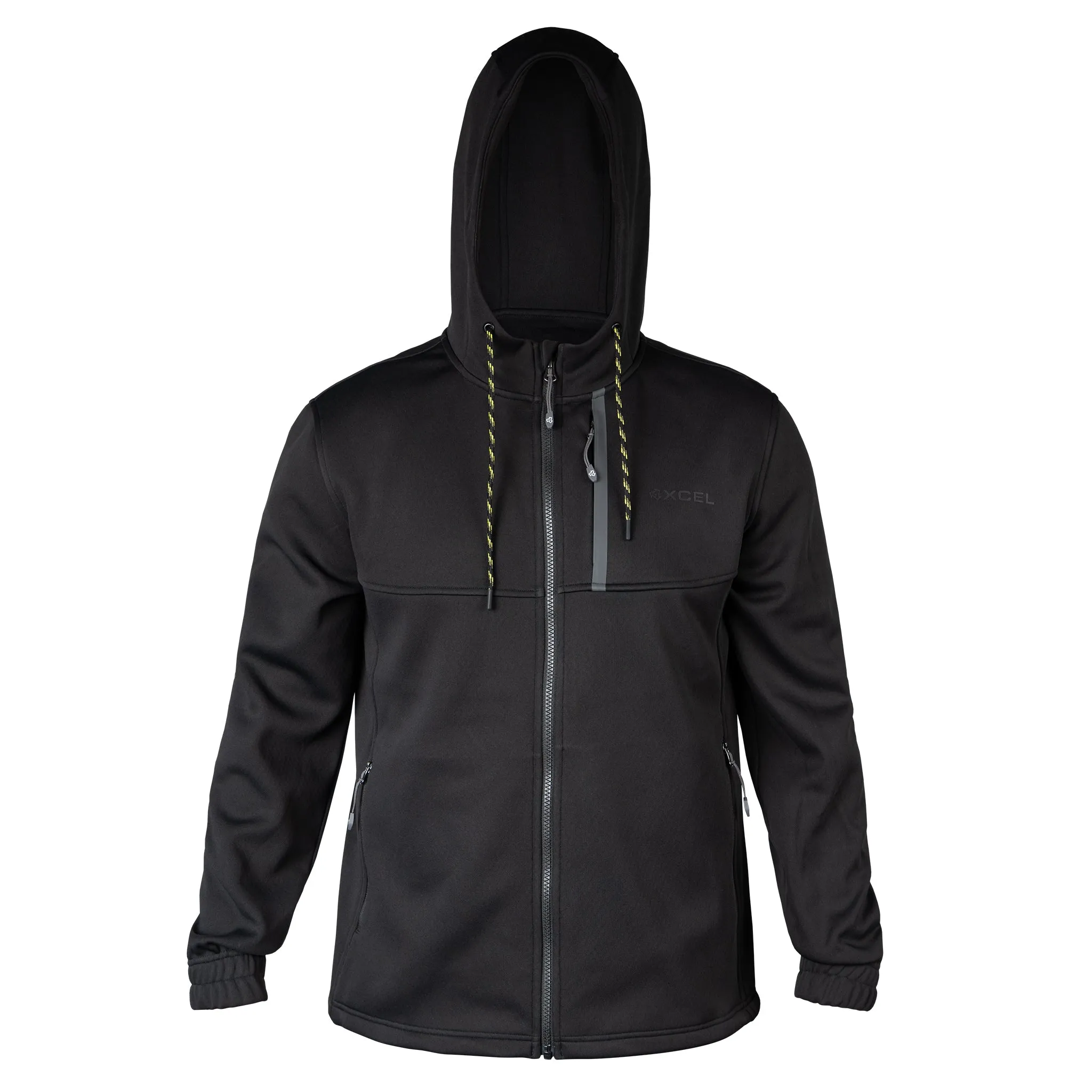 Men's Drylock Hooded Water Repellent Bonded Fleece - Black