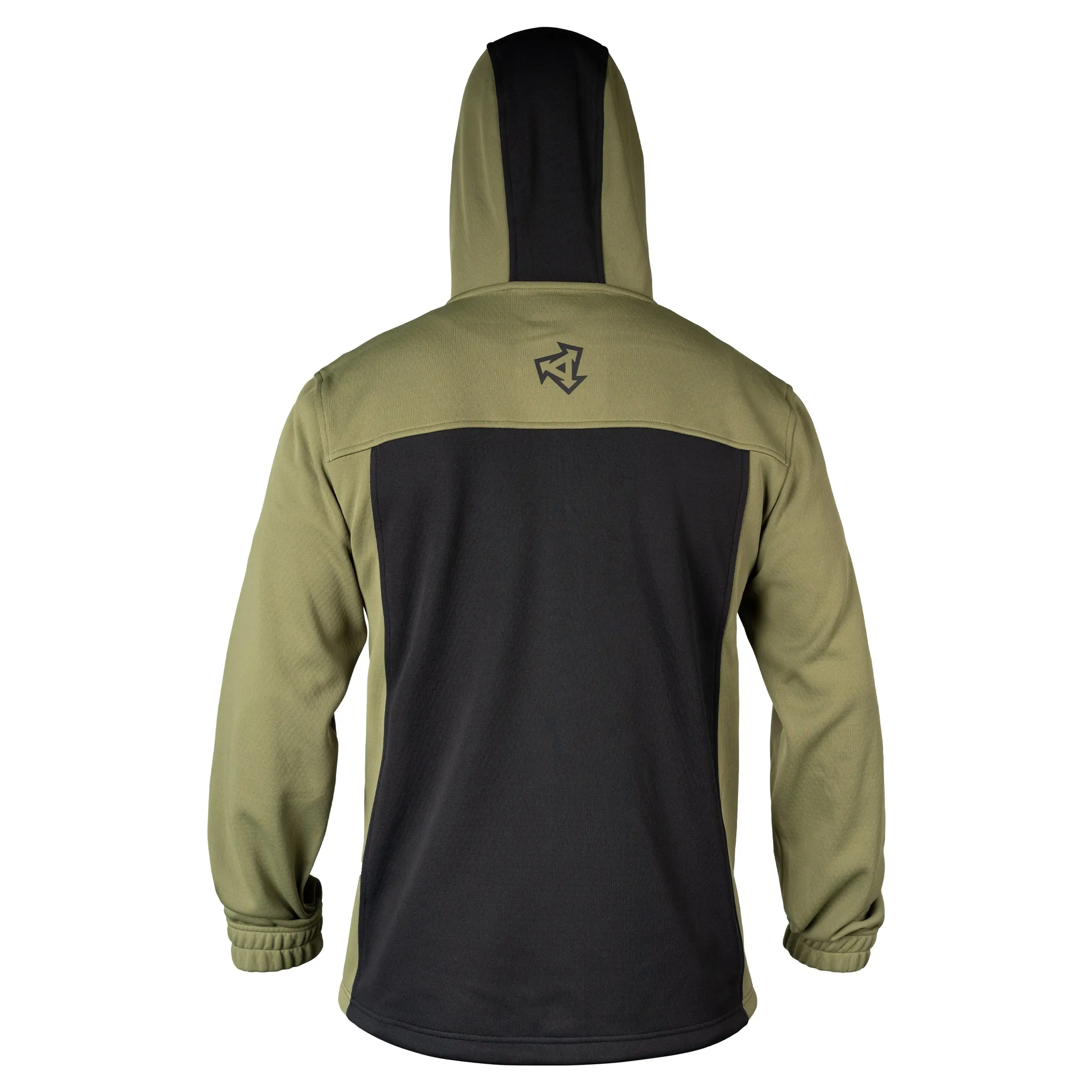 Men's Drylock Hooded Water Repellent Bonded Fleece - Olive/Black