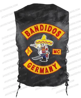 Men’s Bandidos Biker Leather Vest