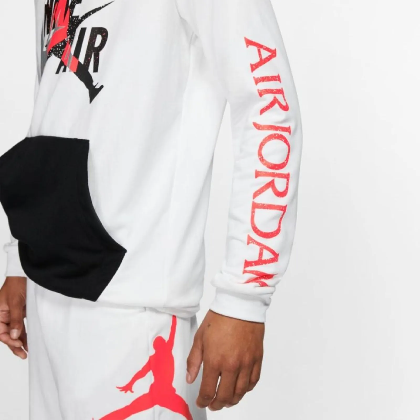 Men’s Air Jordan Jumpman Classics Lightweight Fleece Hoodie ''White/Black''