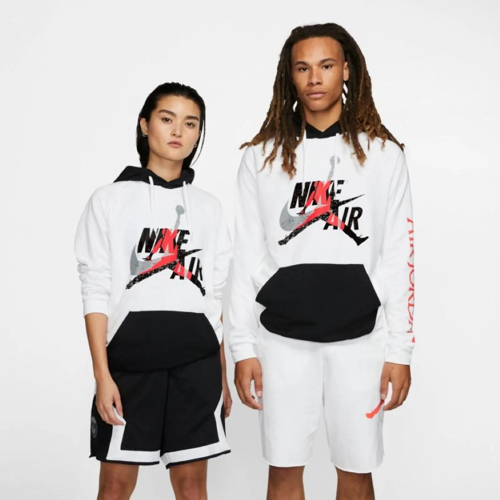 Men’s Air Jordan Jumpman Classics Lightweight Fleece Hoodie ''White/Black''