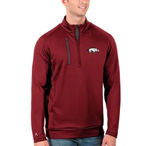 Men's Antigua Cardinal/Charcoal Arkansas Razorbacks Generation Half-Zip Pullover Jacket