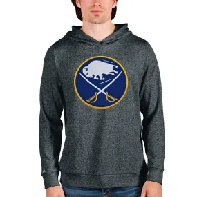 Men's Buffalo Sabres Antigua Heathered Charcoal Absolute Pullover Hoodie