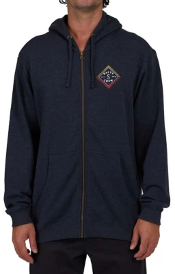 Men's Salty Crew Faded Fleece Full Zip Hoodie