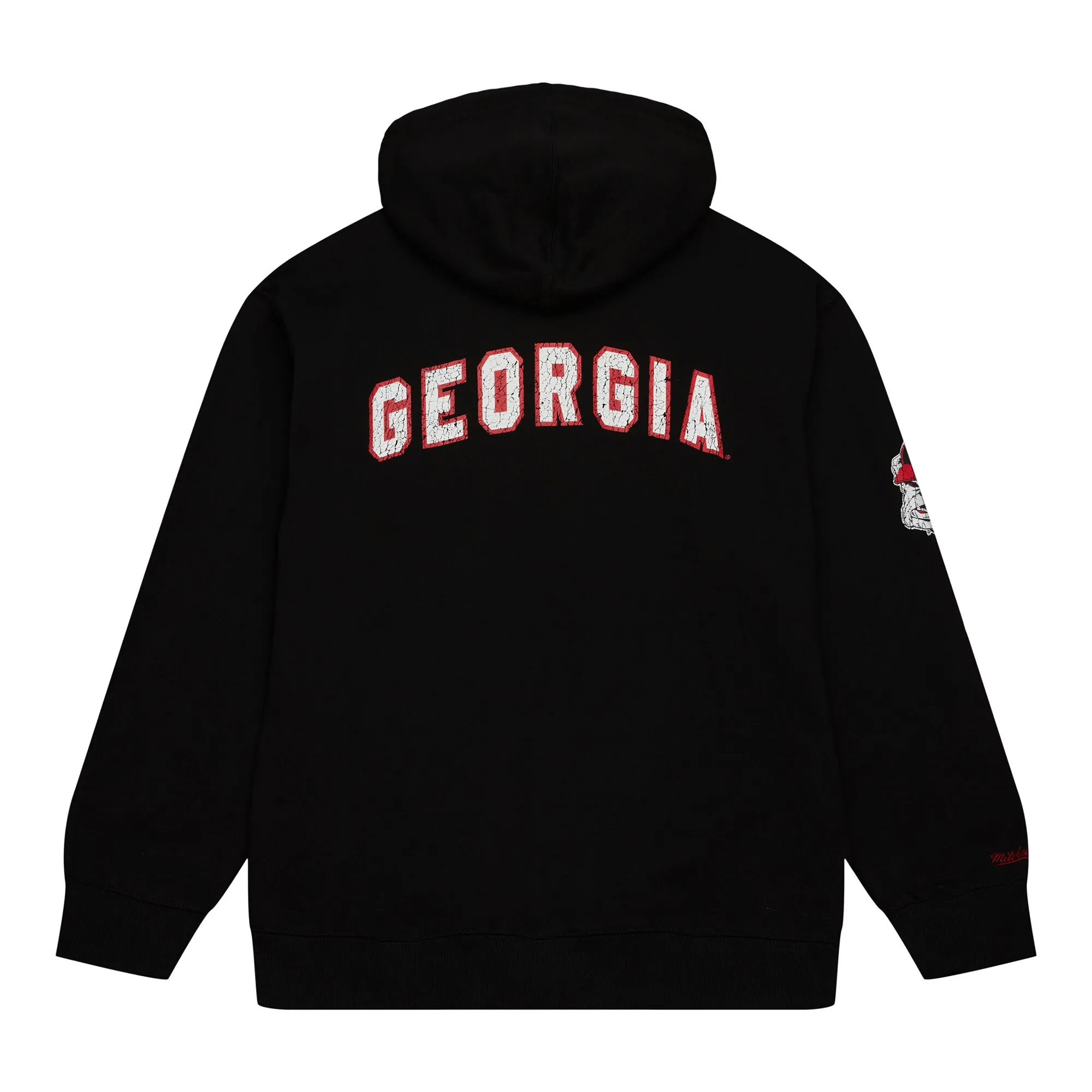 Men's Mitchell & Ness  Black Georgia Bulldogs Team OG Fleece 2.0 Pullover Hoodie