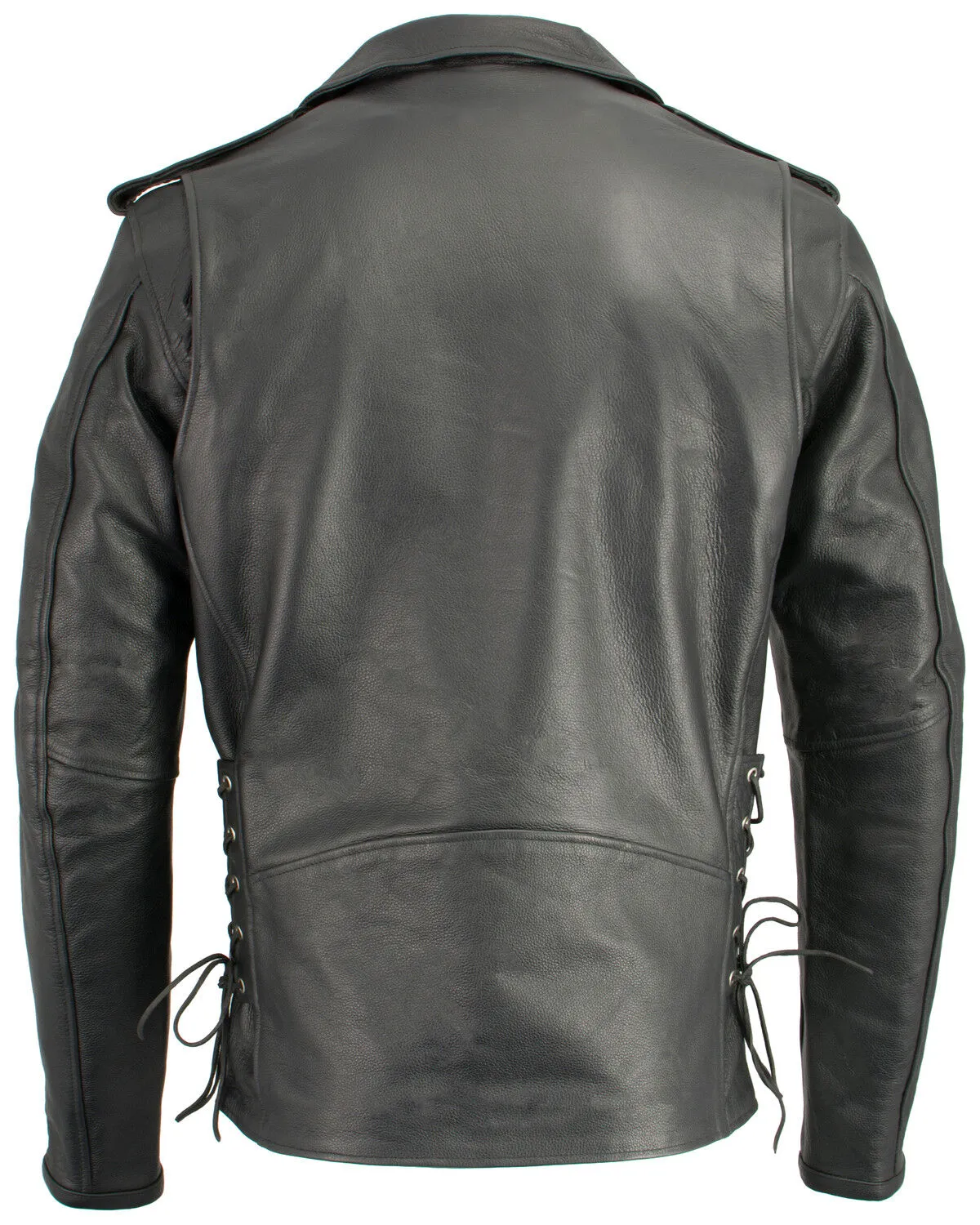 Milwaukee Leather Men's Classic Side Lace Concealed Carry Motorcycle Jacket - 3XTall