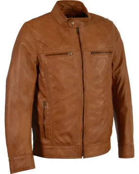 Milwaukee Leather Men's Zip Front Classic Moto Leather Jacket