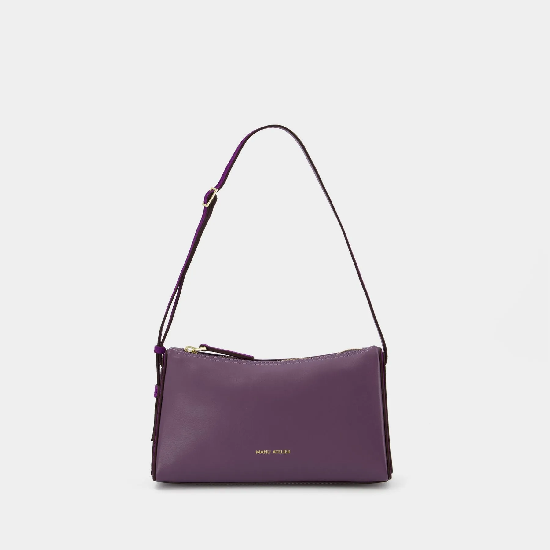 Mini Prism Hobo Bag - Manu Atelier - Steel/Purple - Leather