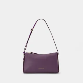 Mini Prism Hobo Bag - Manu Atelier - Steel/Purple - Leather