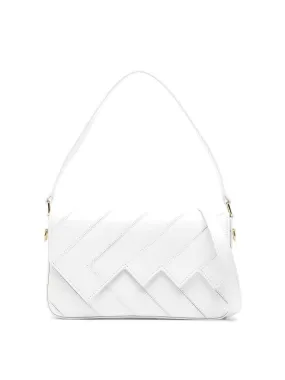 Missoni Flap Wave White Leather Shoulder Bag