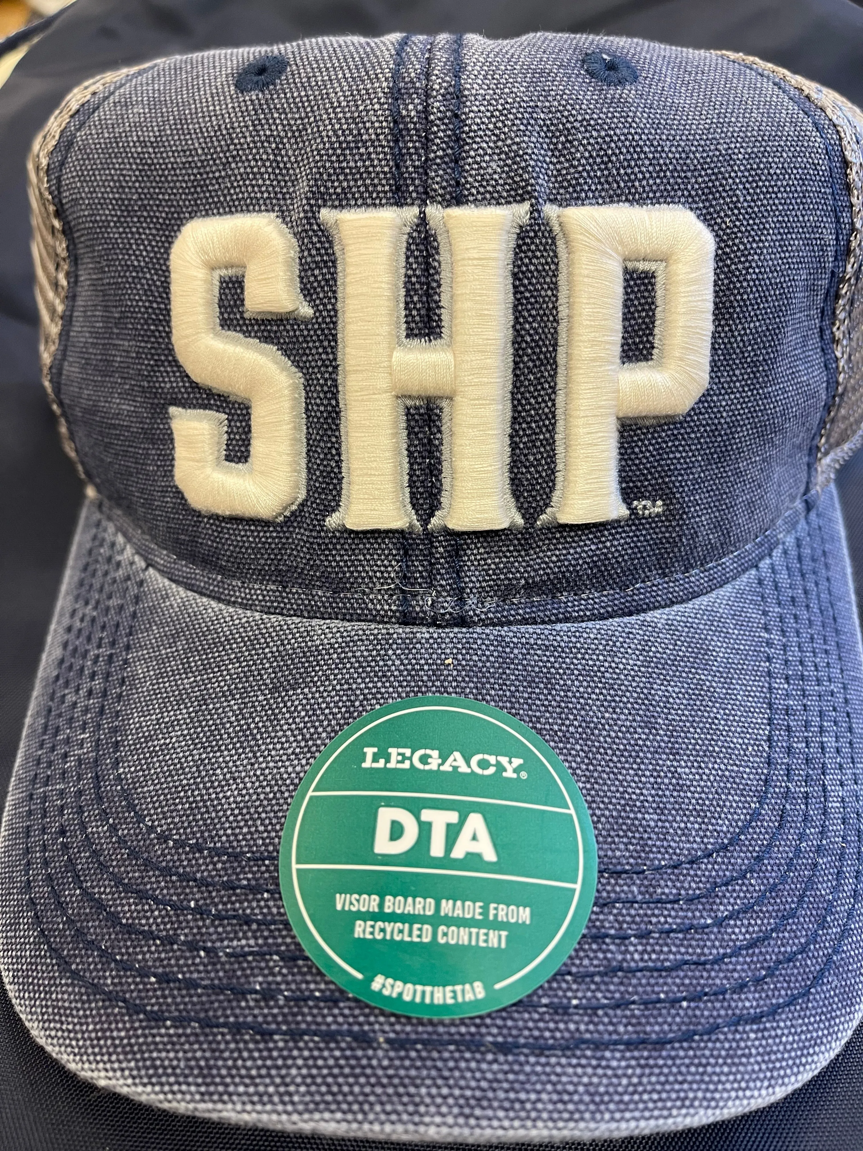 New League  Navy Denim Trucker Hat