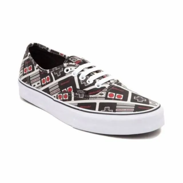 New nintendo and vans authentic controllers skate shoe black nes women's sizes