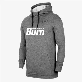 Nike MI Burn Therma Hoodie Pullover Zipper Pocket (Gray)