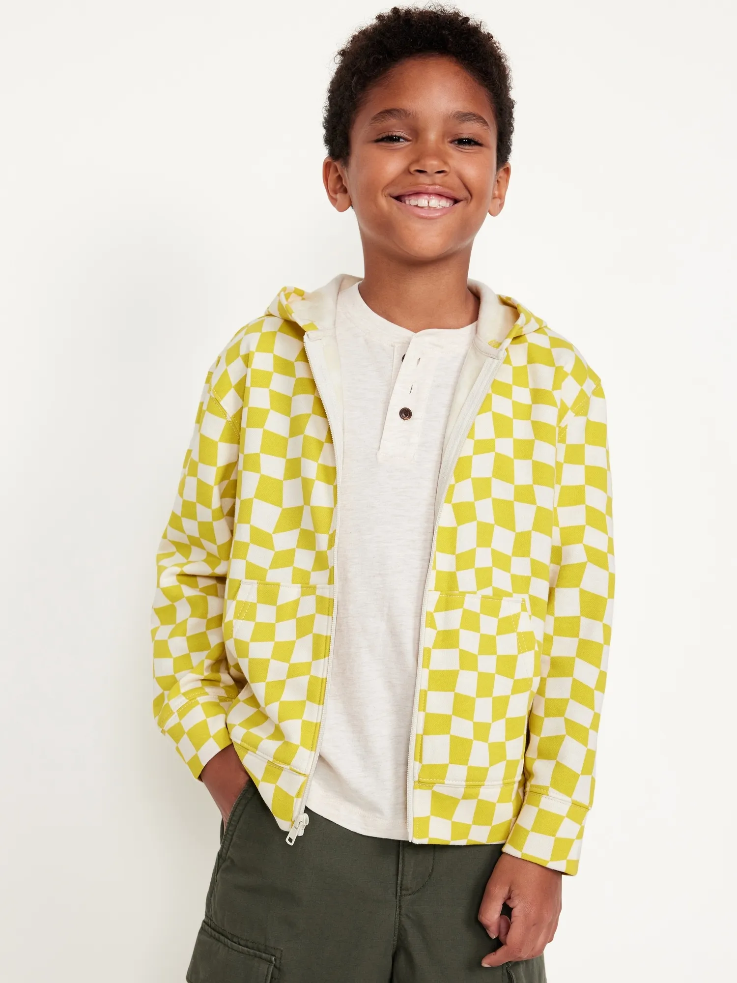 Old Navy Printed Zip-Front Hoodie for Boys