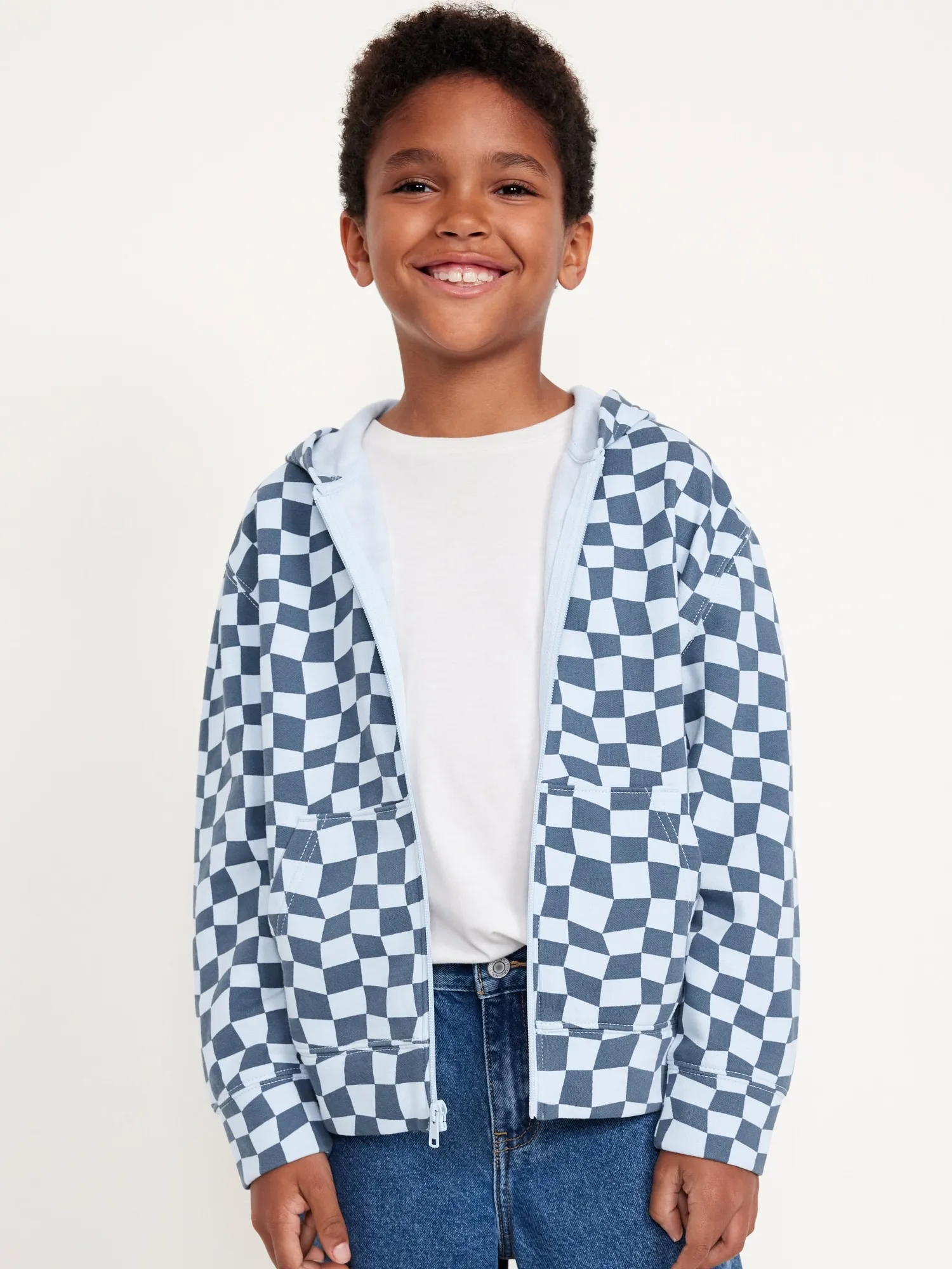 Old Navy Printed Zip-Front Hoodie for Boys