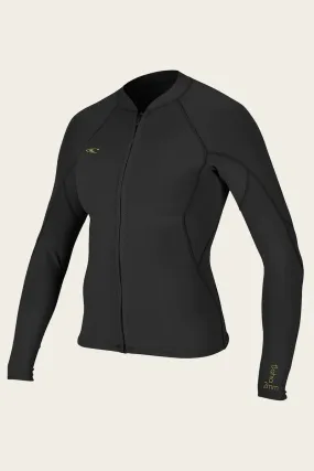 Oneill Womens Bahia Full Front Zip Wetsuit Slick Jacket 1.5mm