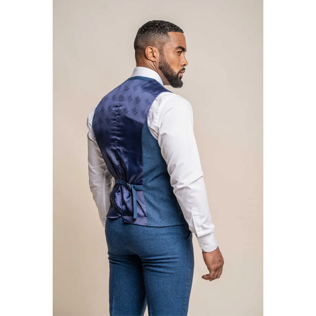 Orson - Men's Blue Tweed Waistcoat