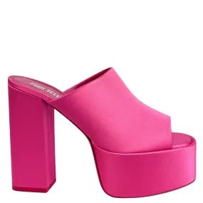 Paris Texas Sasha Satin Platform Sandals in Pink