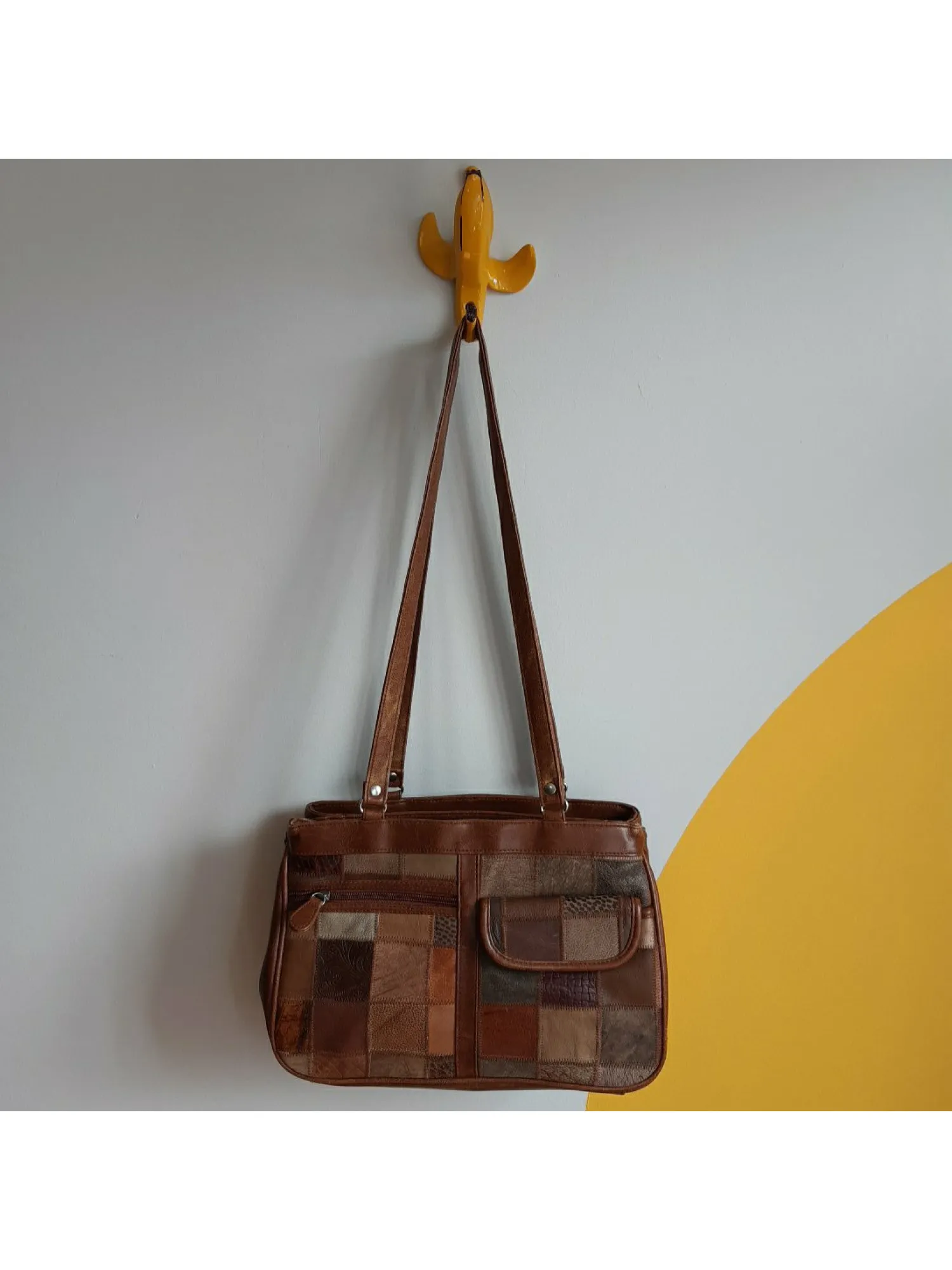 Patchwork, vintage, leather bag