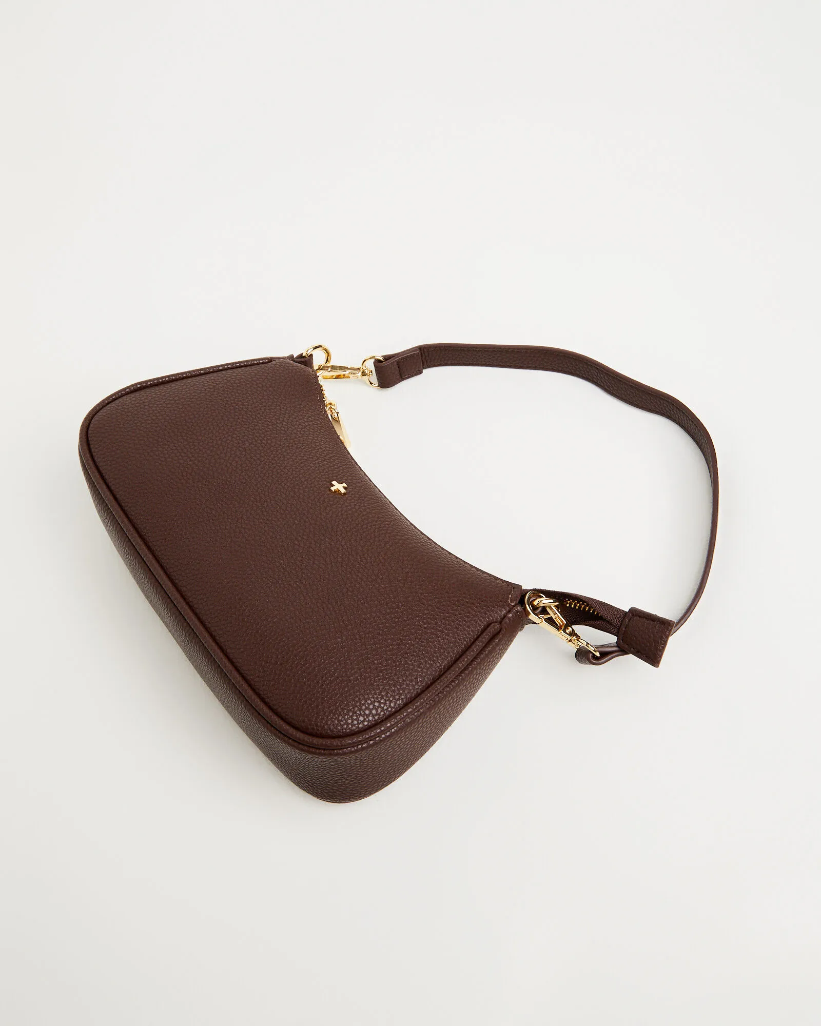 Peta + Jain GP Exclusive Rosalia Shoulder Bag in Choc Pebble Gold