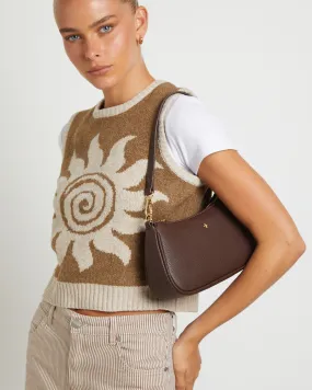 Peta + Jain GP Exclusive Rosalia Shoulder Bag in Choc Pebble Gold