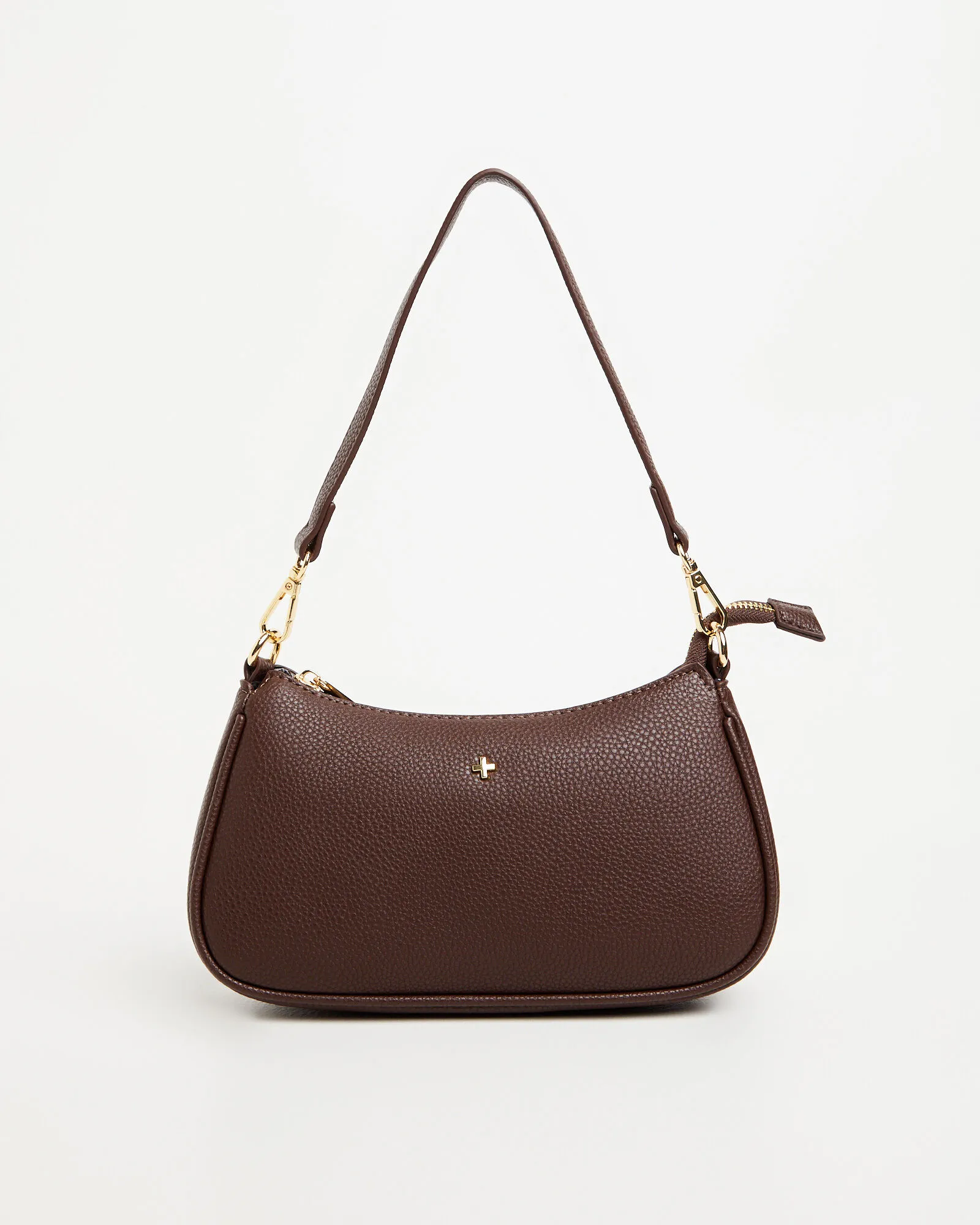 Peta + Jain GP Exclusive Rosalia Shoulder Bag in Choc Pebble Gold