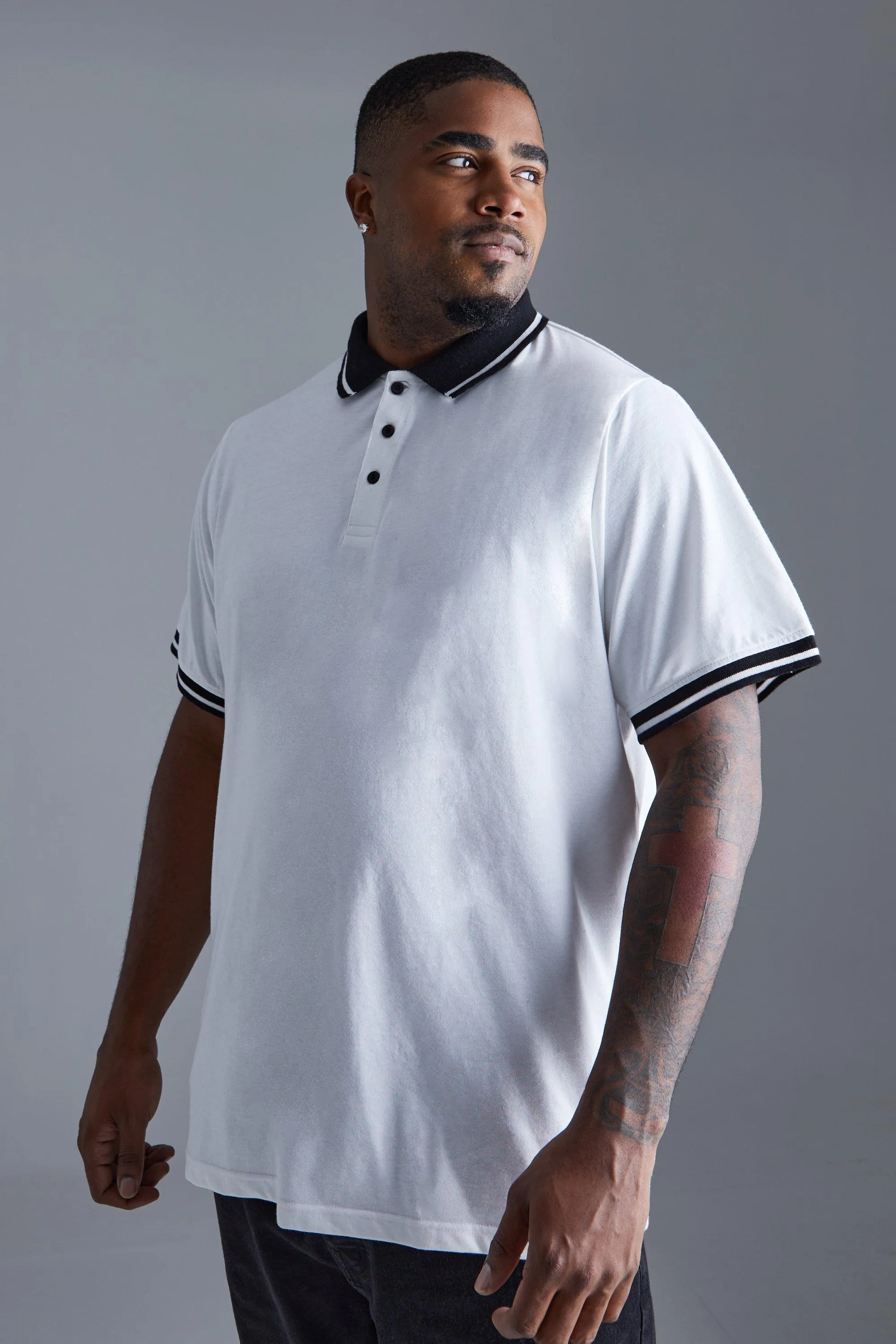 Plus Basic Tipped Polo