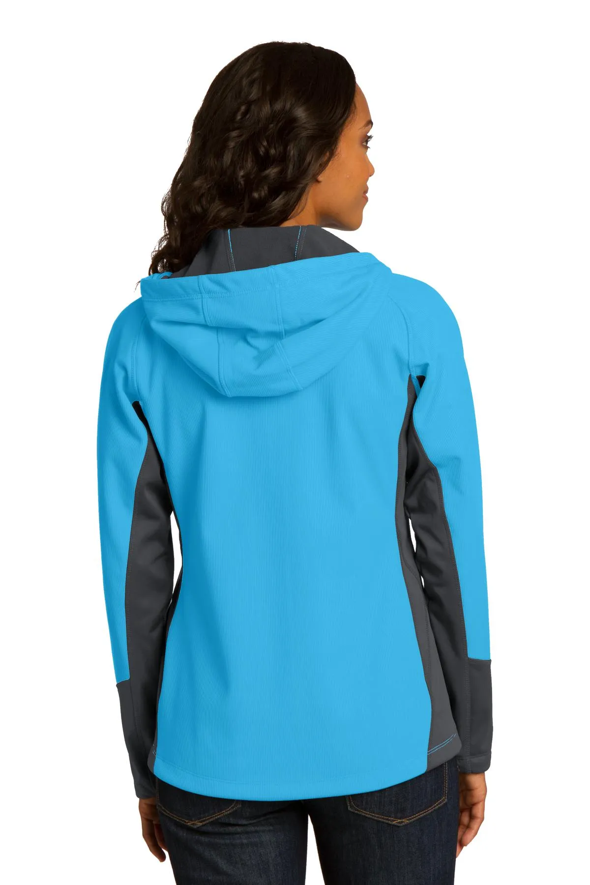 Port Authority L319    Ladies Vertical Hooded Soft Shell Jacket SKU: L319