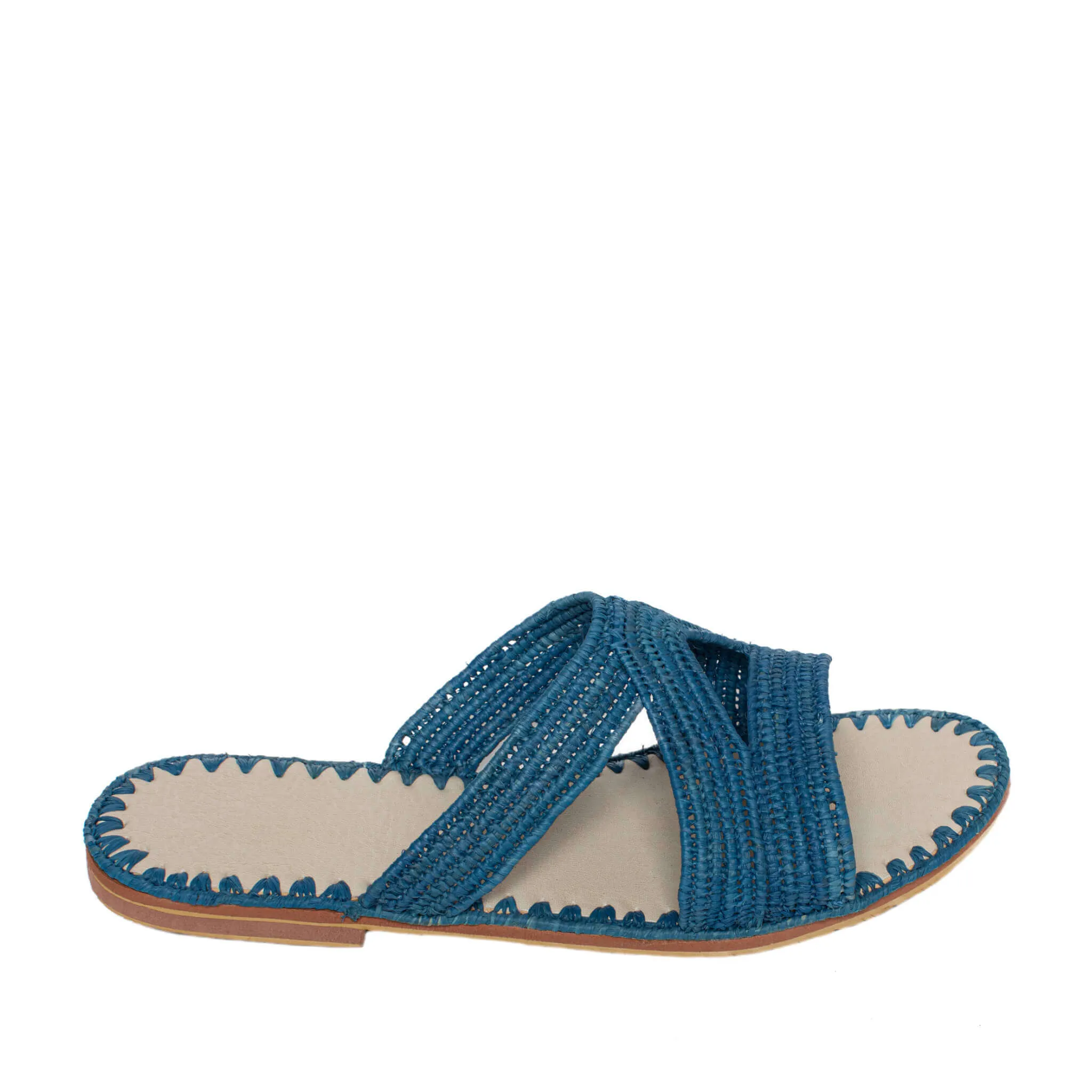 Raffia Slippers Habeeba in Jeans