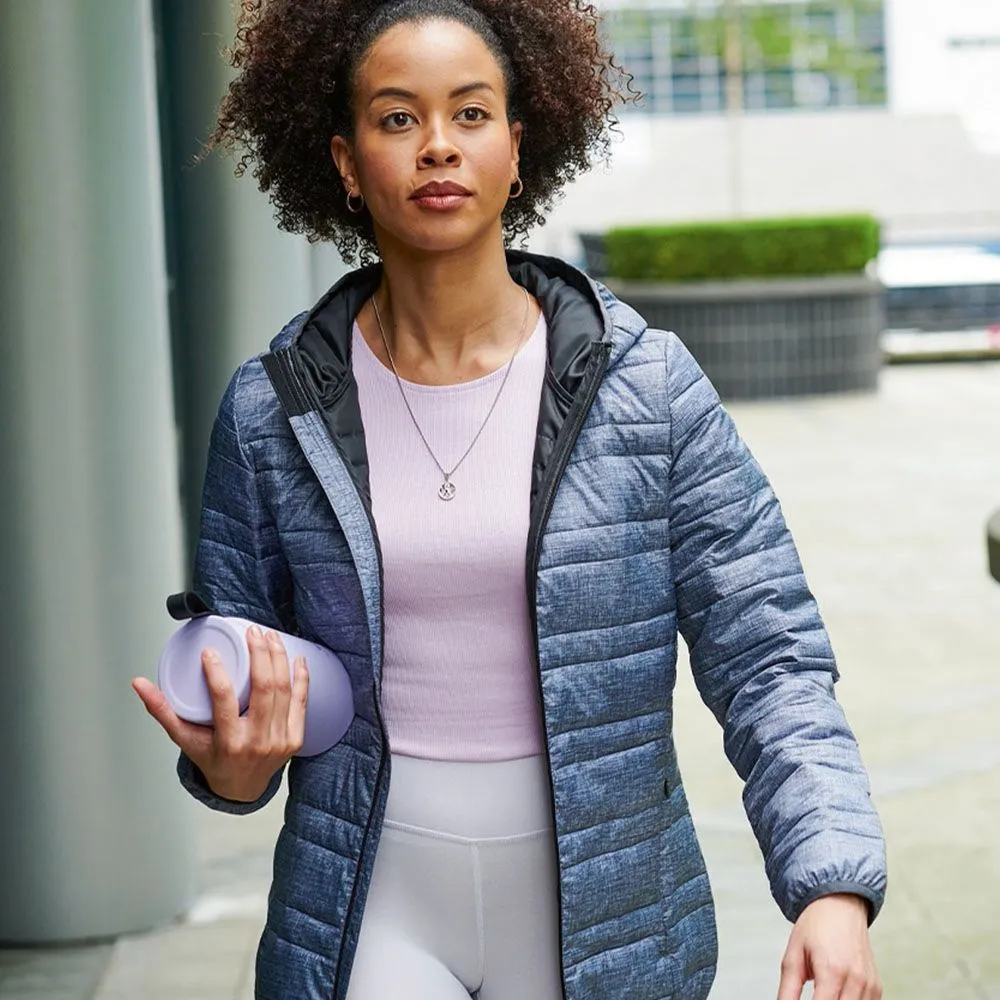 Regatta - Ladies Firedown Packaway Hooded Baffle Jacket - Navy   French Blue - S