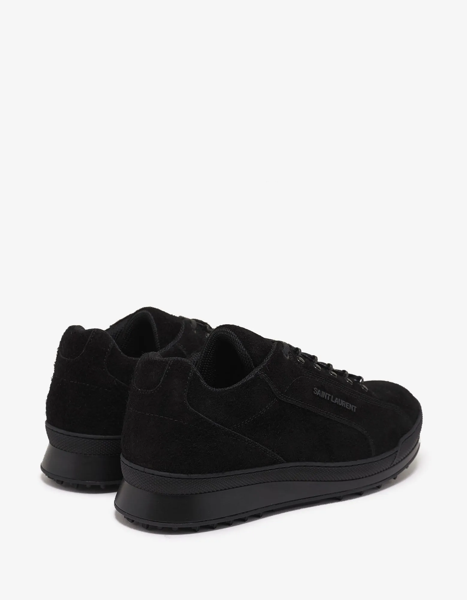 Saint Laurent Black Suede Leather Jump Trainers