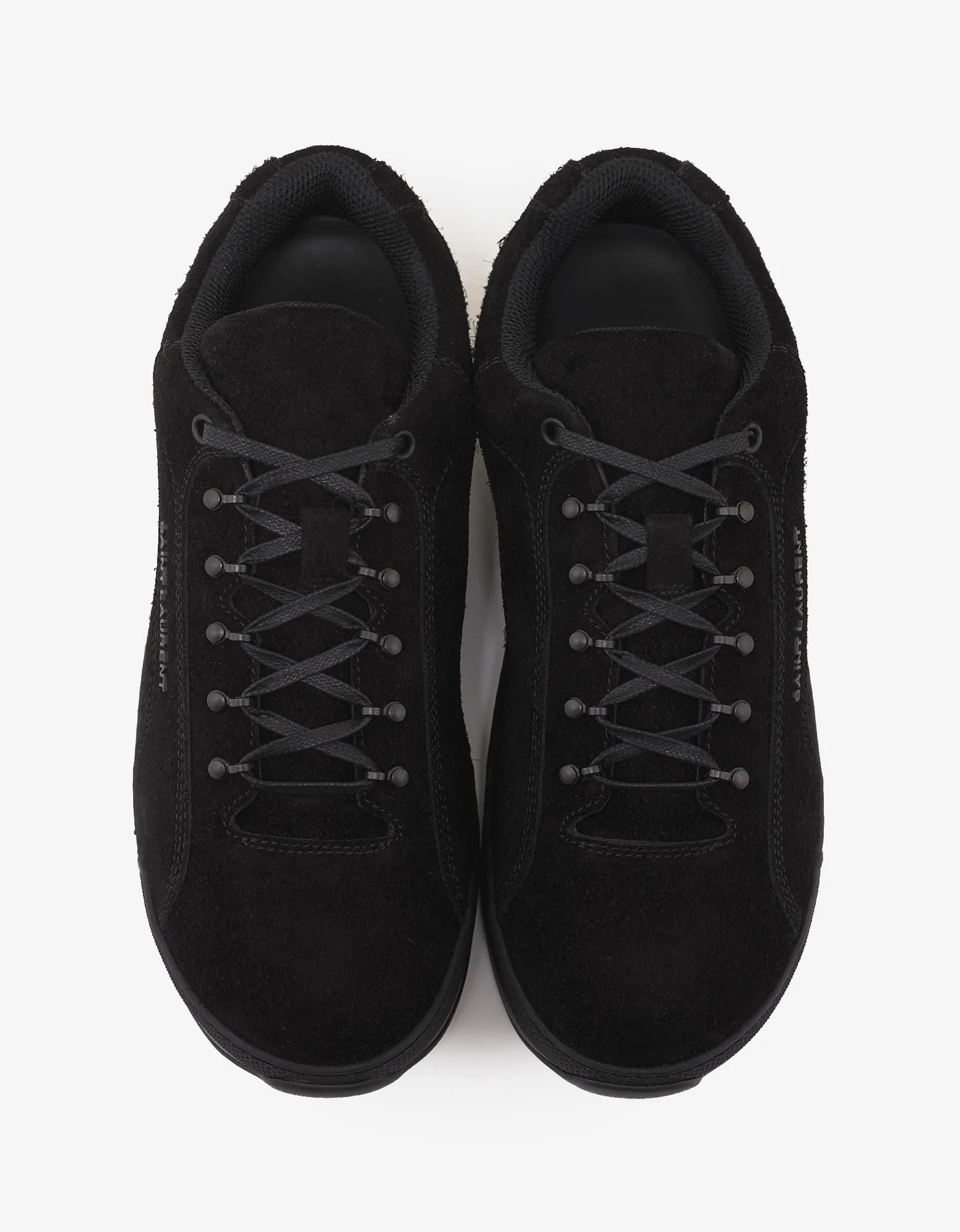 Saint Laurent Black Suede Leather Jump Trainers