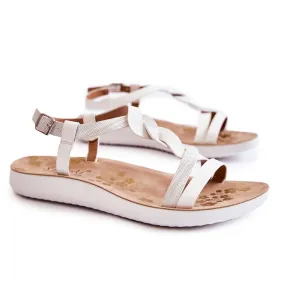 S.Barski Children's Sandals With Buckle White Dimmel