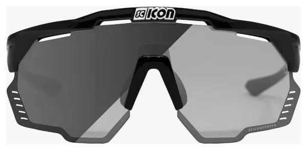 SCICON Aeroshade Kunken Glossy Black / Photochromic Mirror Grey Goggles