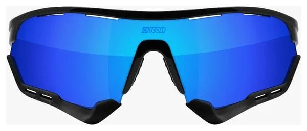 SCICON Aerotech XXL Glossy Black / Mirror Blue Goggles