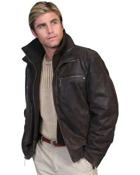 Scully Zip-Out Front & Collar Lambskin Jacket