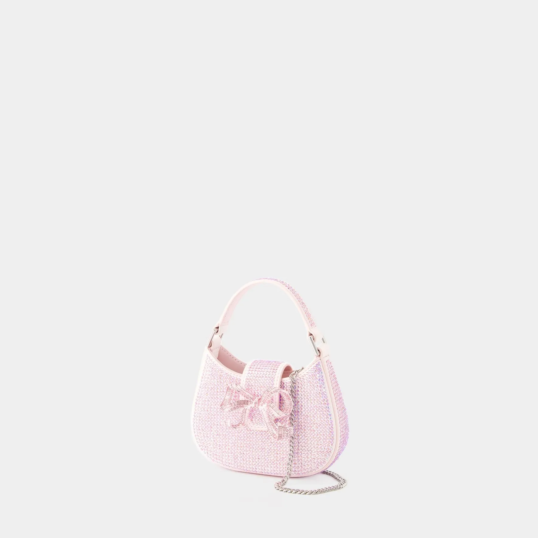 SELF PORTRAIT  Crescent Bow Micro Bag - Self Portrait - Synthetic Leather - Pink