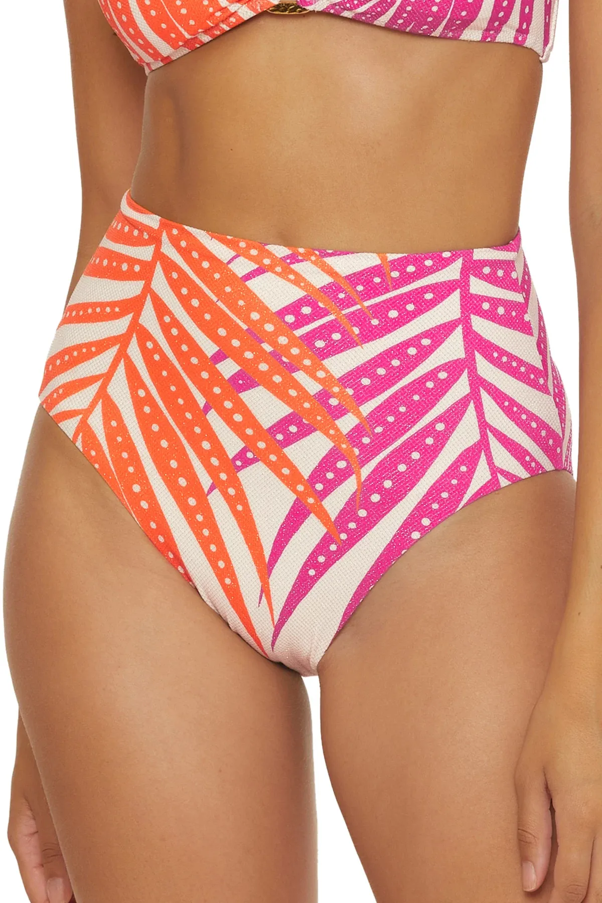 Sheer Tropics High Waist Bikini Bottom