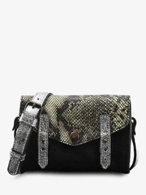 shoulder bag for woman Black - Le Mini Indispensable Python Black | PAUL MARIUS