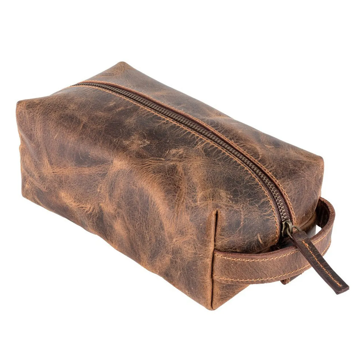 Sixtease Nomad Distressed Leather Dopp Kit & Toiletry Bag