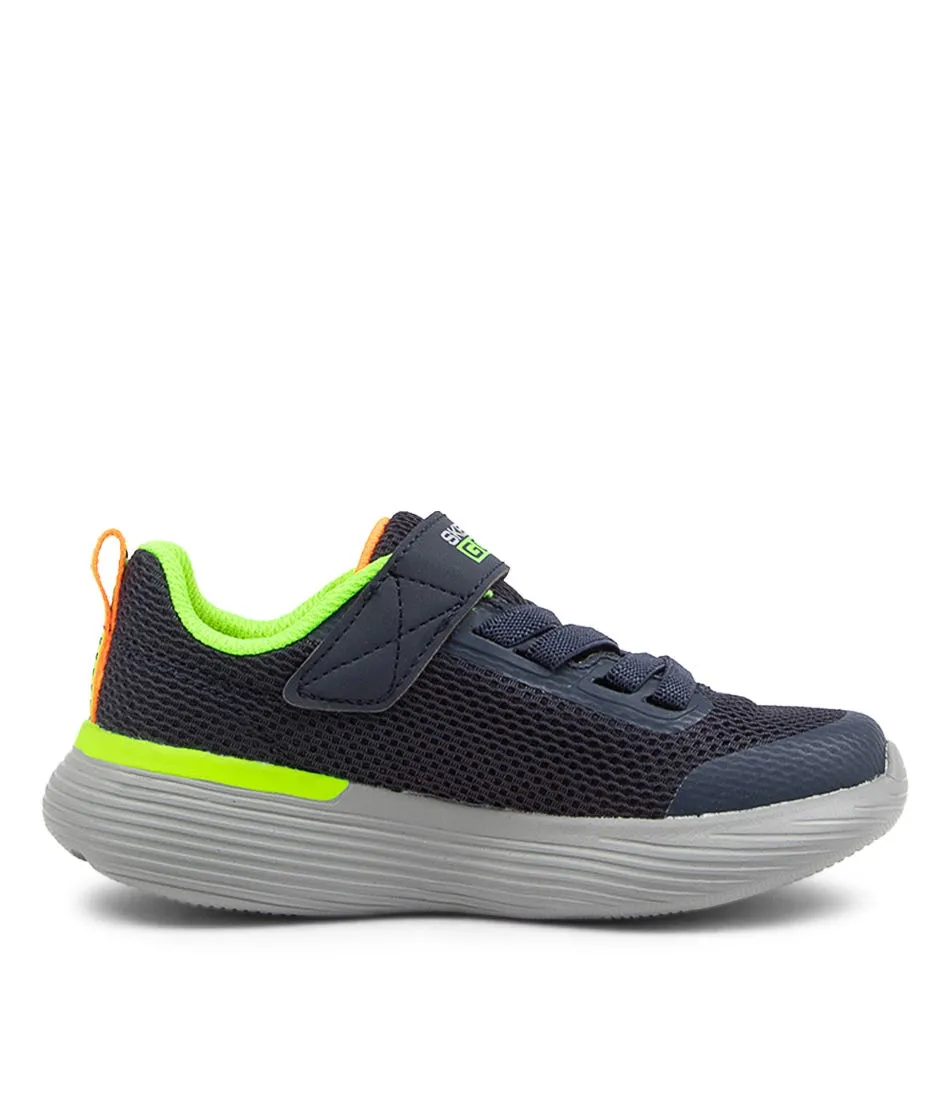 SKECHERS Go Run 400 V2 K Jnr Navy Lime Sneakers