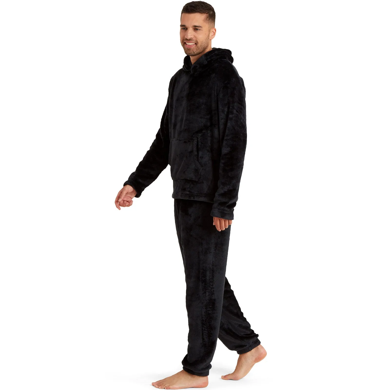 Snuggaroo Mens Soft Fleece Hooded Loungewear Set