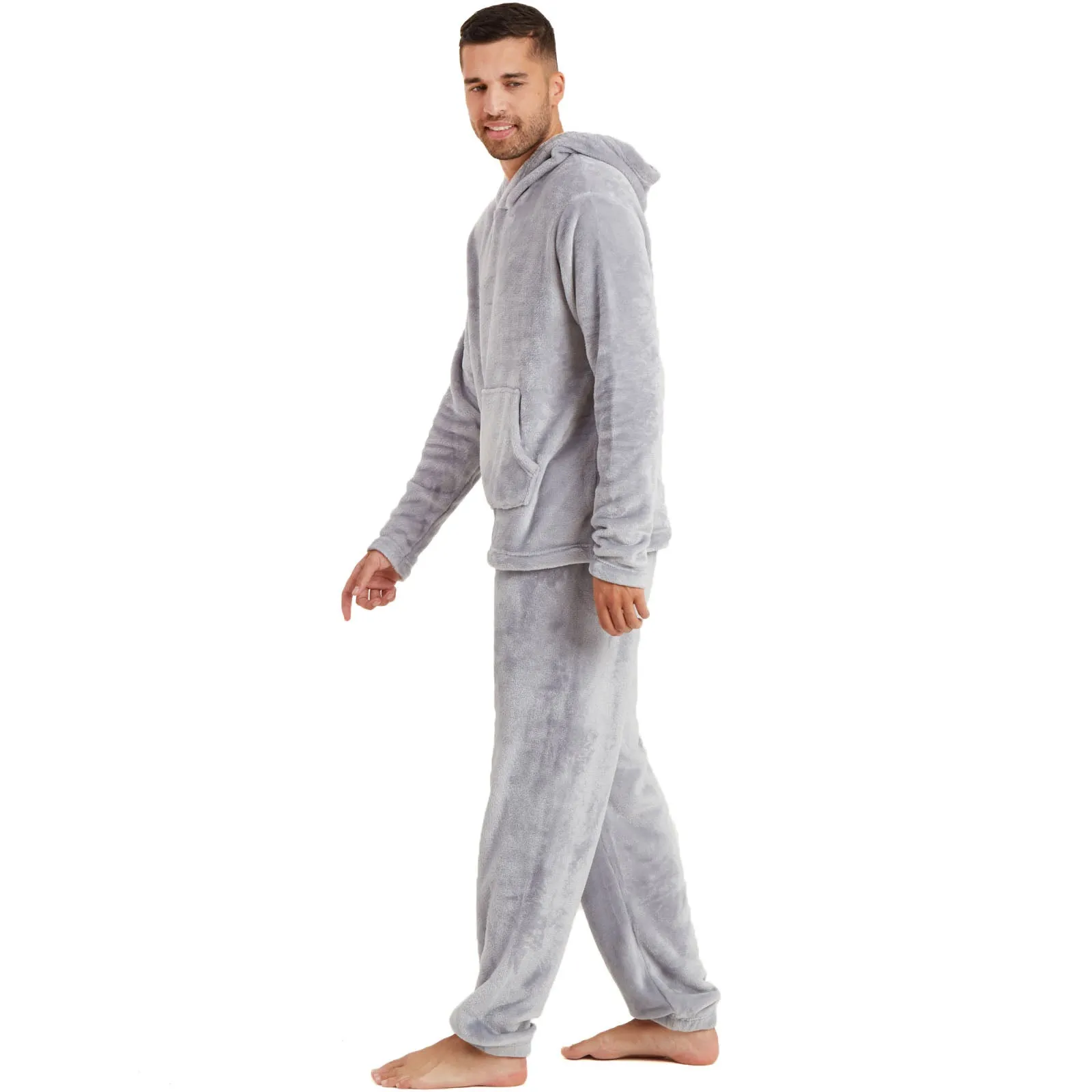 Snuggaroo Mens Soft Fleece Hooded Loungewear Set