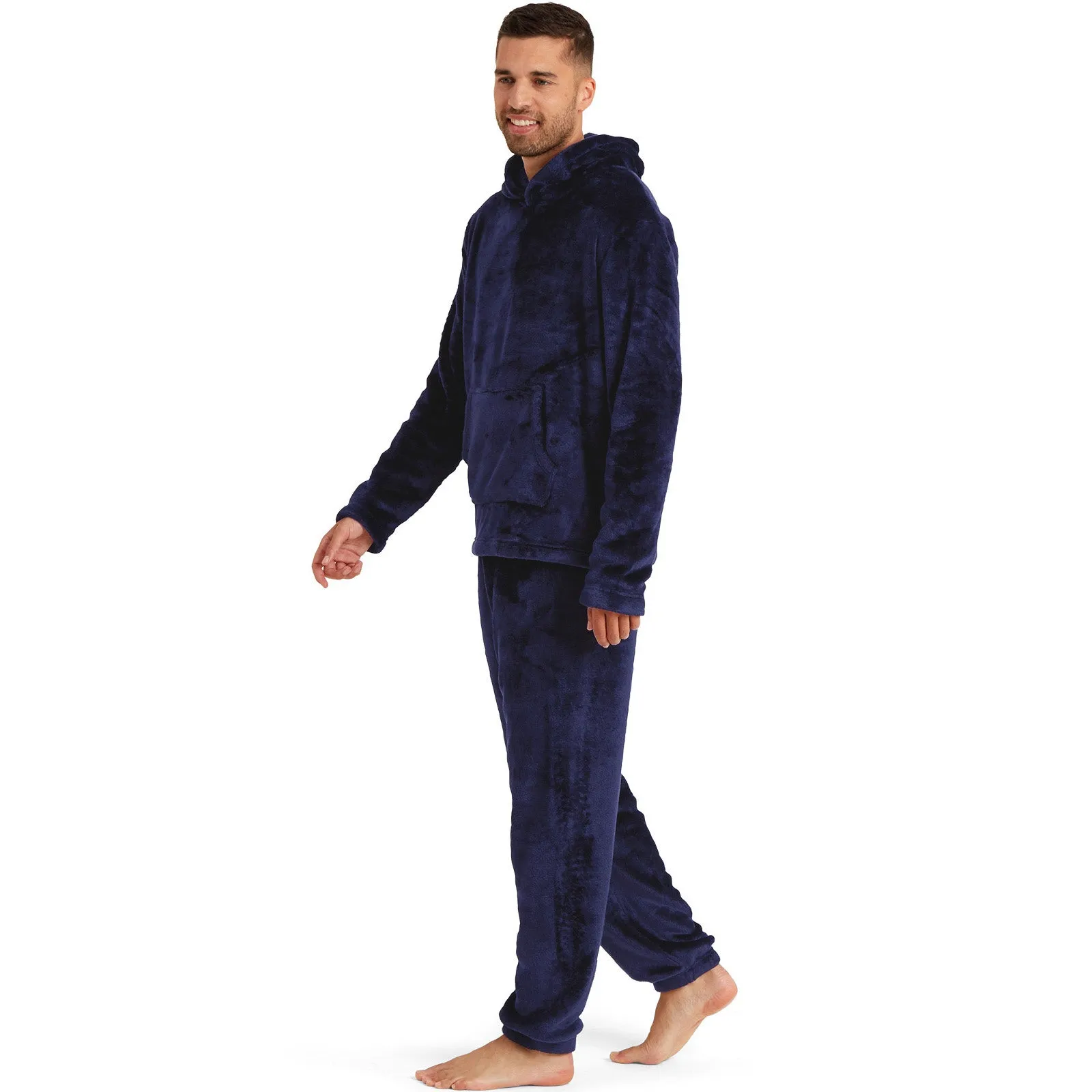 Snuggaroo Mens Soft Fleece Hooded Loungewear Set