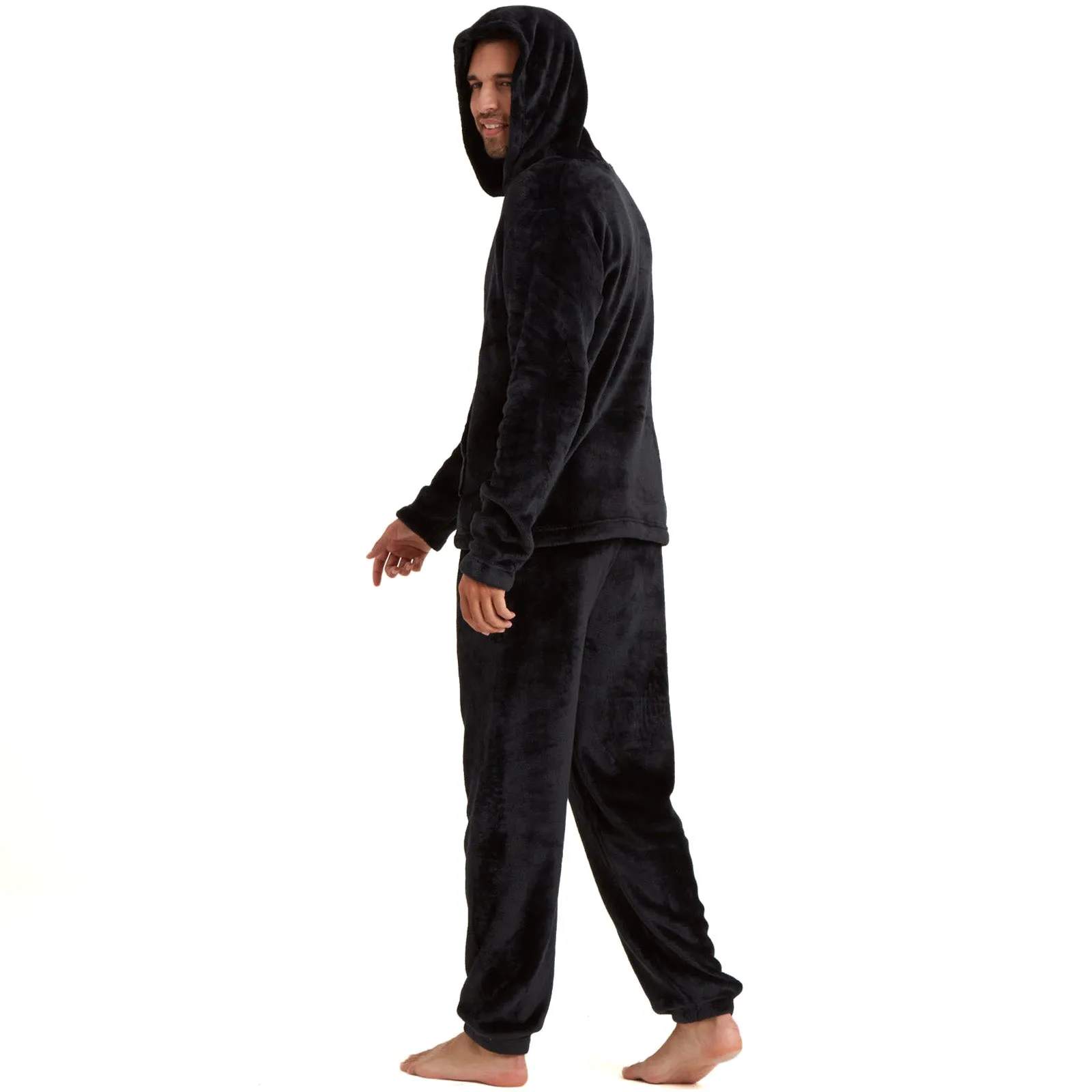 Snuggaroo Mens Soft Fleece Hooded Loungewear Set