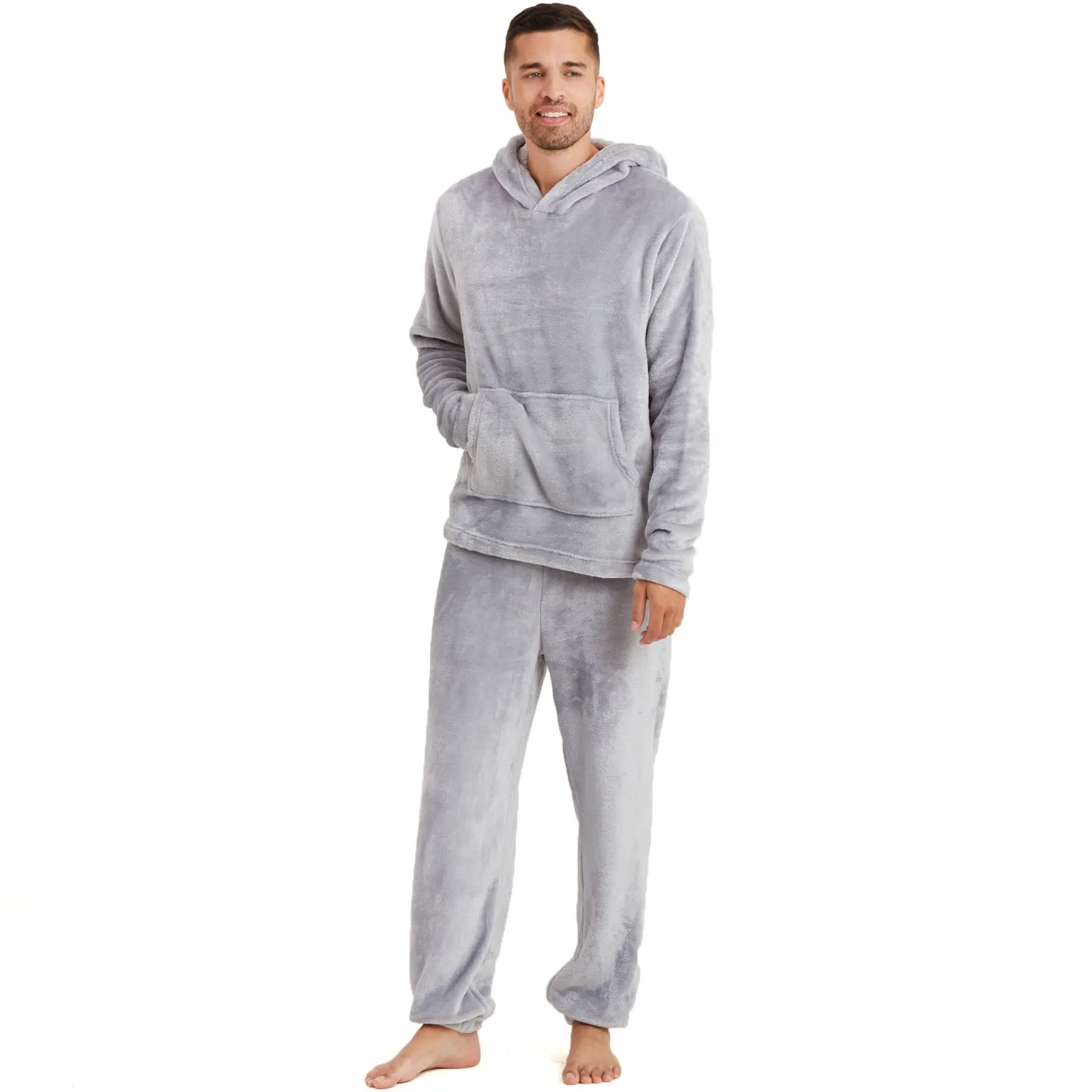 Snuggaroo Mens Soft Fleece Hooded Loungewear Set