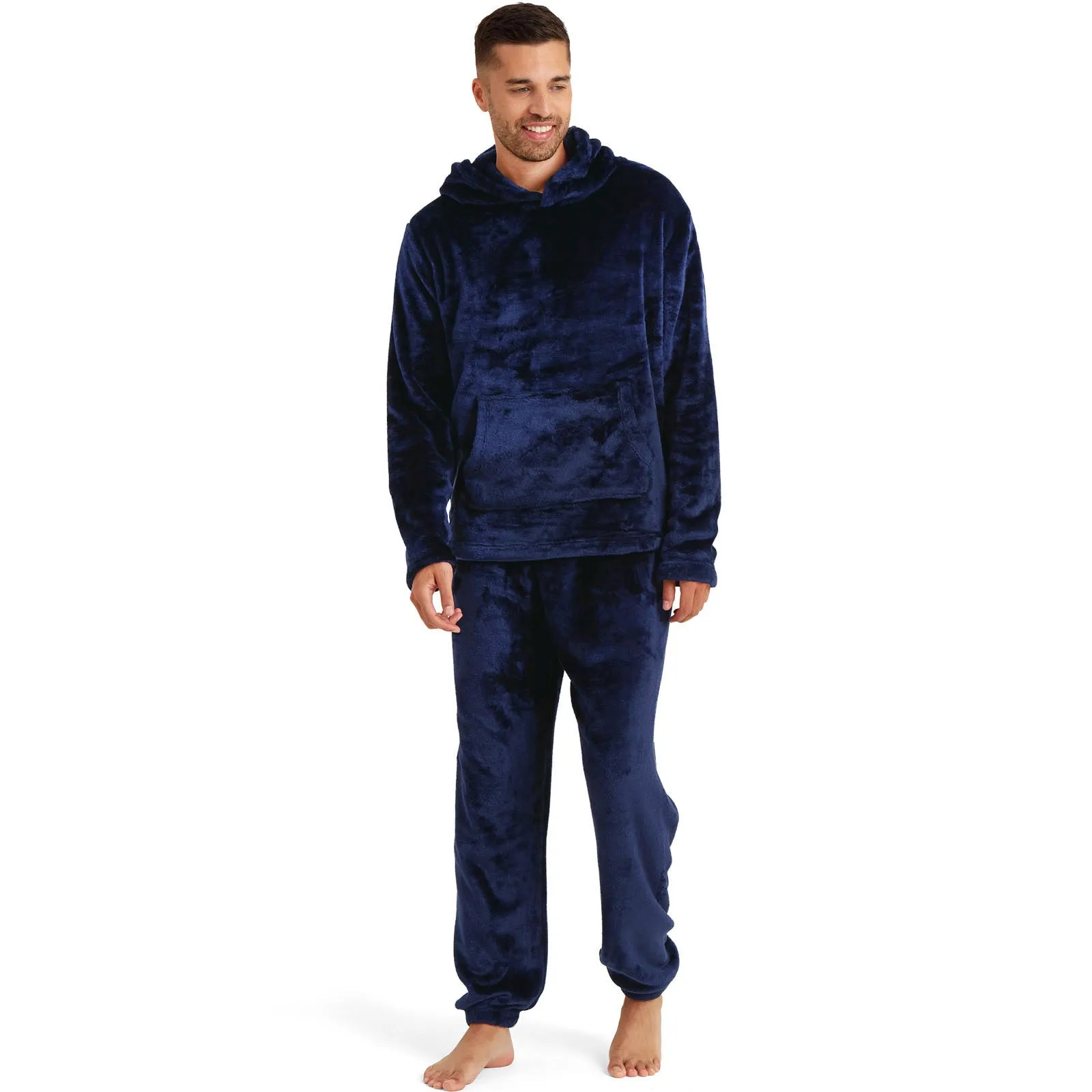 Snuggaroo Mens Soft Fleece Hooded Loungewear Set