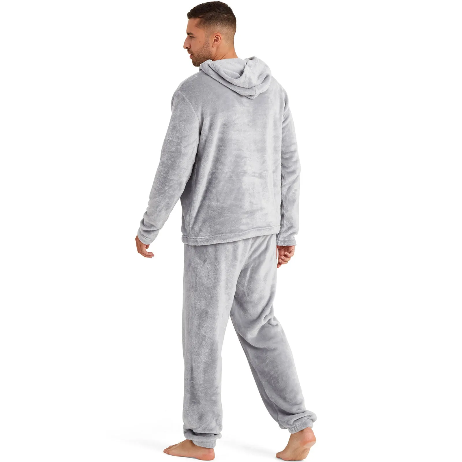 Snuggaroo Mens Soft Fleece Hooded Loungewear Set