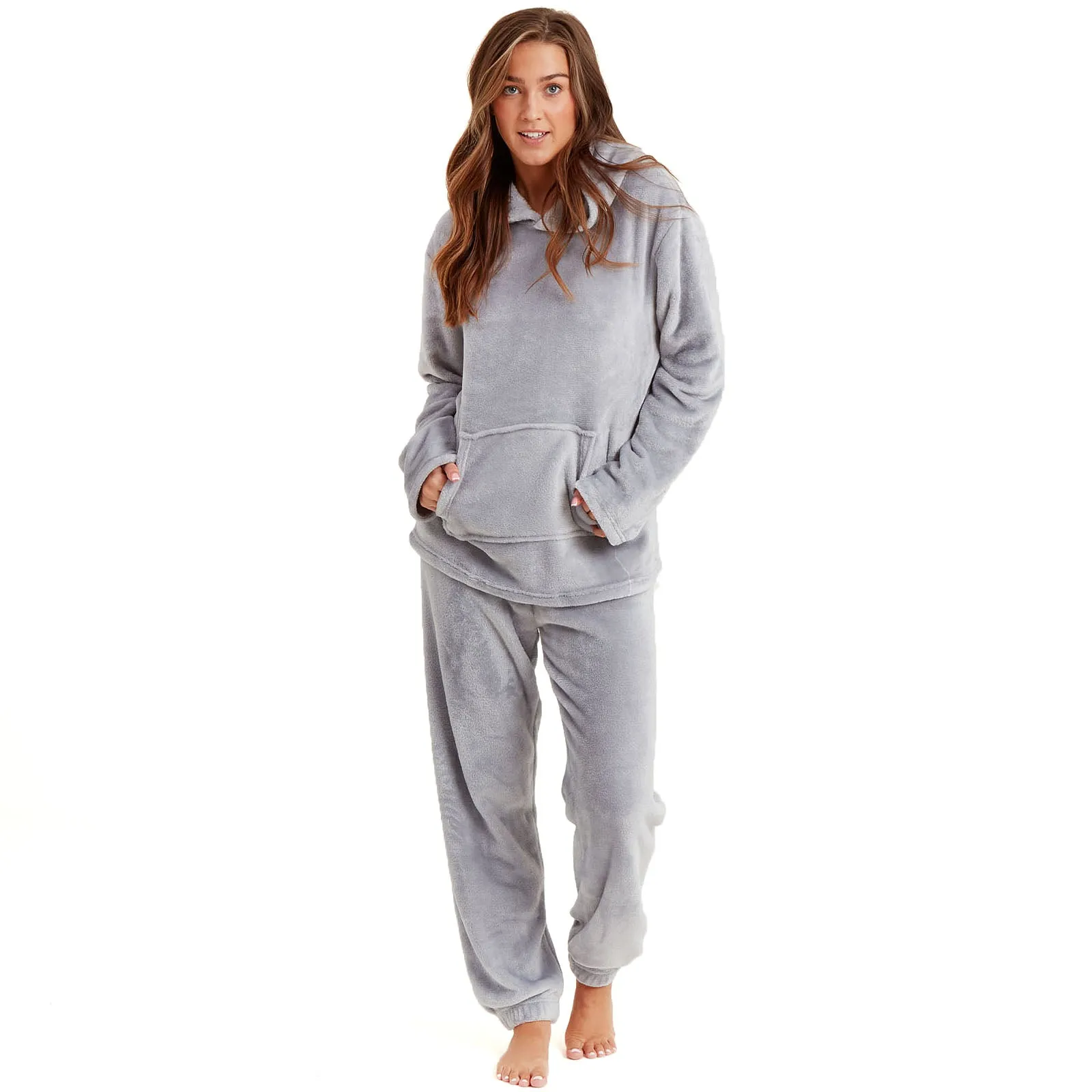 Snuggaroo Womens Soft Fleece Hooded Loungewear Set